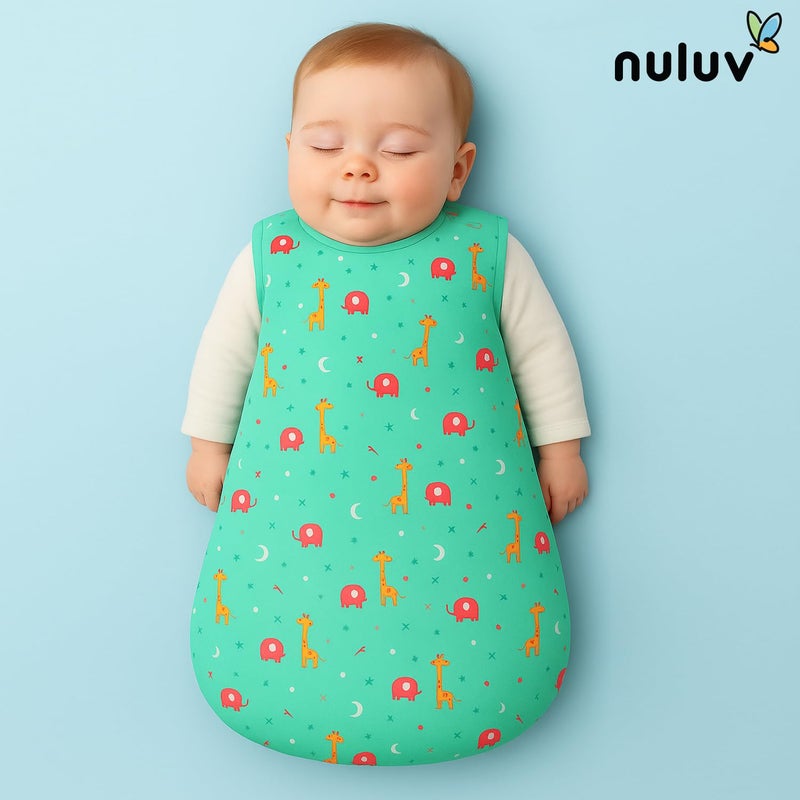nuluv Organic Cotton Baby Sleeping Bag for Newborns - Soft & Breathable, Green, 0+ Months - Image 3